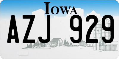 IA license plate AZJ929