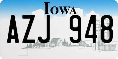 IA license plate AZJ948