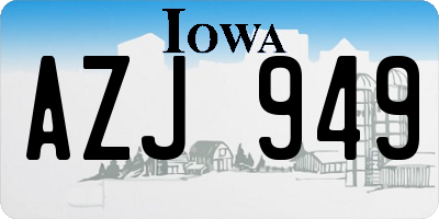 IA license plate AZJ949