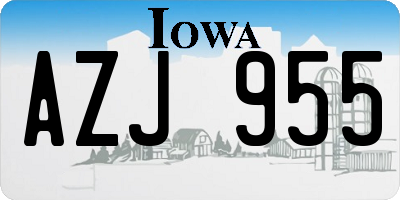 IA license plate AZJ955