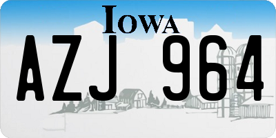 IA license plate AZJ964