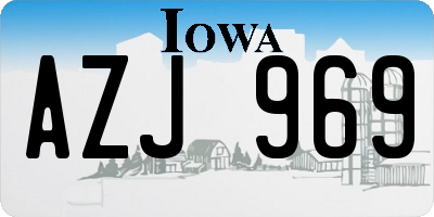 IA license plate AZJ969