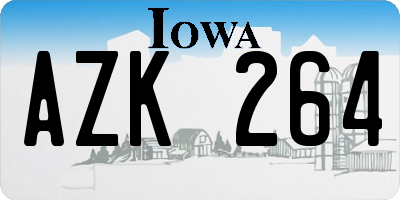 IA license plate AZK264