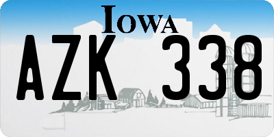 IA license plate AZK338