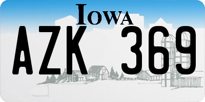 IA license plate AZK369