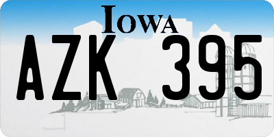 IA license plate AZK395