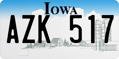 IA license plate AZK517