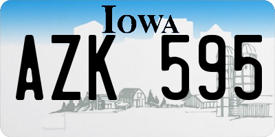 IA license plate AZK595