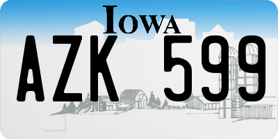 IA license plate AZK599