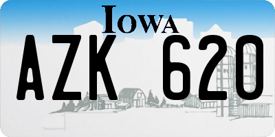 IA license plate AZK620