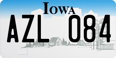 IA license plate AZL084