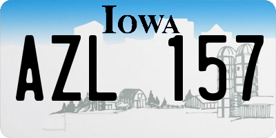 IA license plate AZL157
