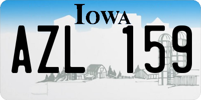 IA license plate AZL159