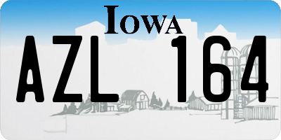 IA license plate AZL164