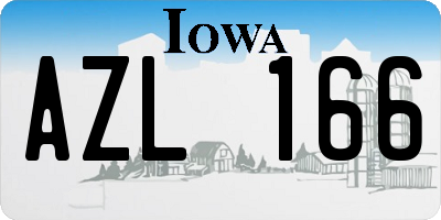 IA license plate AZL166