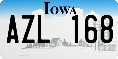IA license plate AZL168
