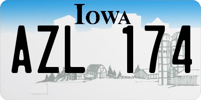 IA license plate AZL174