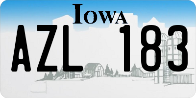 IA license plate AZL183