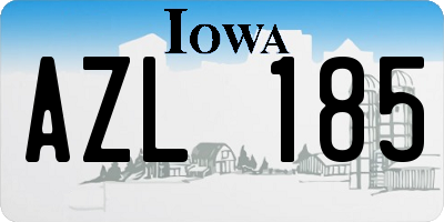 IA license plate AZL185