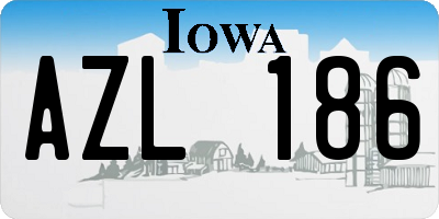 IA license plate AZL186