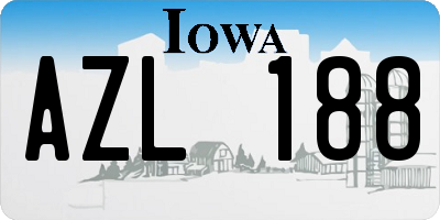 IA license plate AZL188