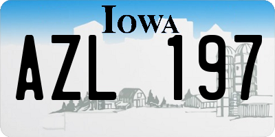 IA license plate AZL197