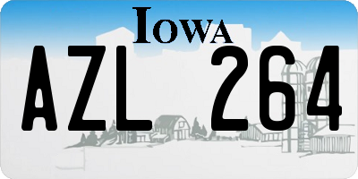 IA license plate AZL264