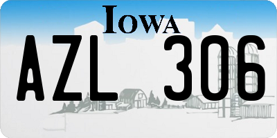 IA license plate AZL306
