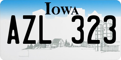 IA license plate AZL323