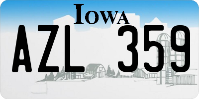 IA license plate AZL359