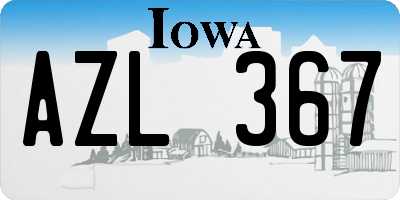 IA license plate AZL367