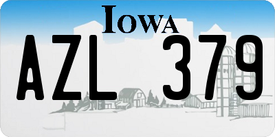 IA license plate AZL379
