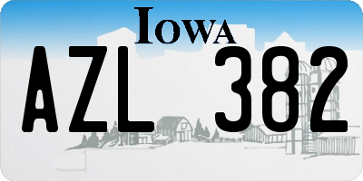 IA license plate AZL382