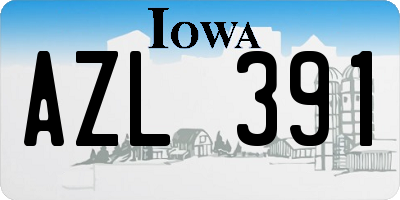 IA license plate AZL391
