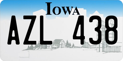IA license plate AZL438