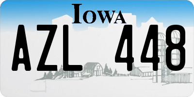 IA license plate AZL448