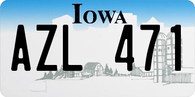 IA license plate AZL471