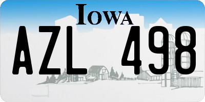 IA license plate AZL498