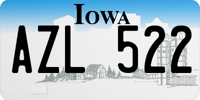 IA license plate AZL522