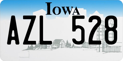 IA license plate AZL528