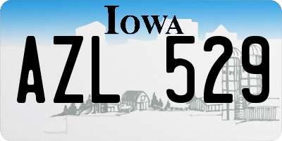 IA license plate AZL529