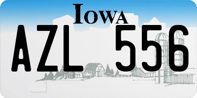 IA license plate AZL556