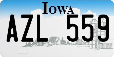 IA license plate AZL559