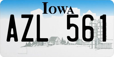 IA license plate AZL561