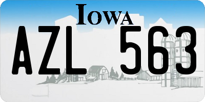 IA license plate AZL563