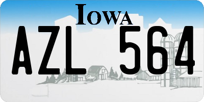 IA license plate AZL564