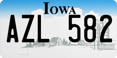 IA license plate AZL582