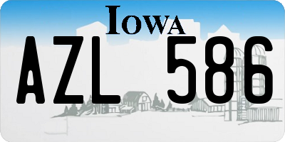 IA license plate AZL586