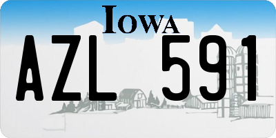 IA license plate AZL591