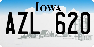 IA license plate AZL620